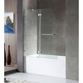 Anzzi Herald 48" by 58" Frameless Hinged Tub Door in Chrome SD-AZ11-01CH